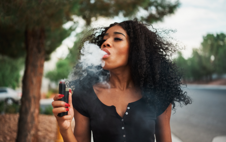 woman vaping