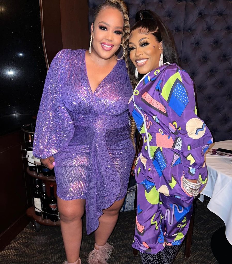 Kym with R&B singer Lil’ Mo.