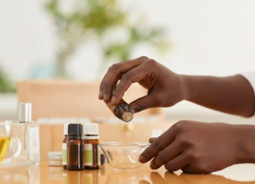 Women looking at castor oil for fibroids