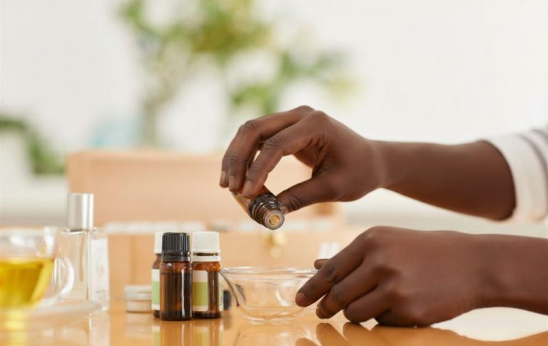 Women looking at castor oil for fibroids